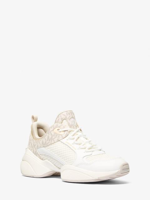 MICHAEL KORS Bowie Signature Logo and Mesh Trainer