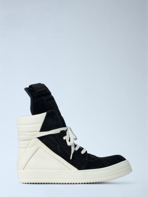 Rick Owens High-Top Suede Geobasket Sneakers