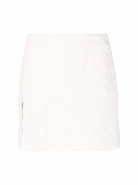 Ambush monogram-debossed mini skirt