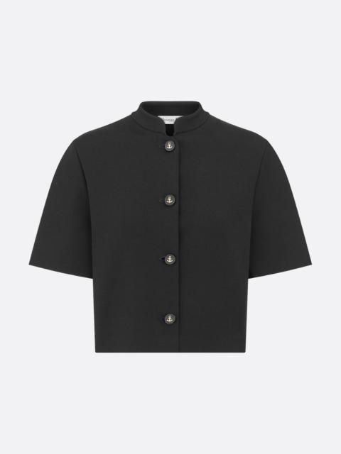 Dior Cropped Jacket with Officer Collar