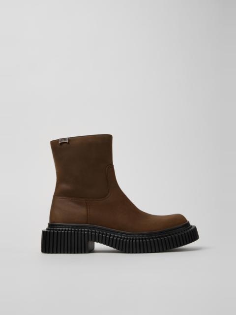 CAMPER Pix Berlin Brown Nubuck Mid Boots for Women.
