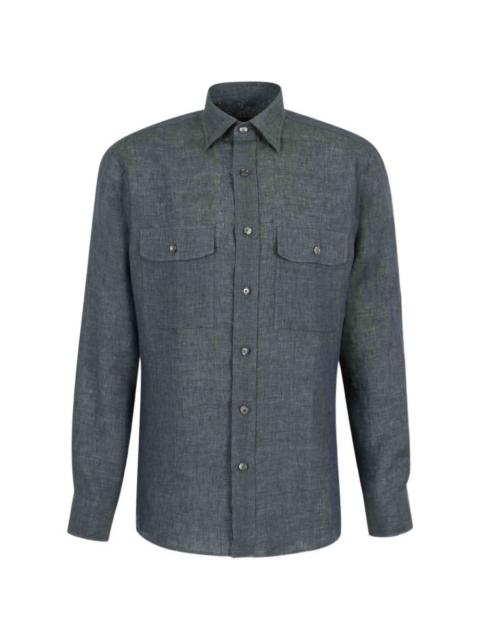 Brioni chest-pocket button shirt