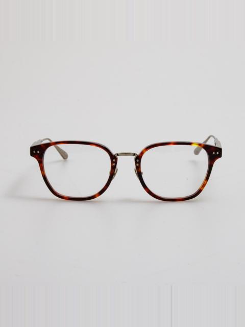 LINDA FARROW Jeffrey Optical Frame in Dark Tortoiseshell