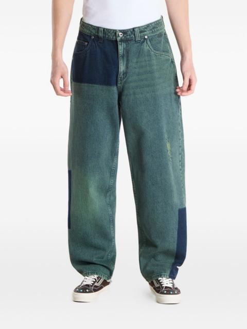 Dime patchwork distressed jeans