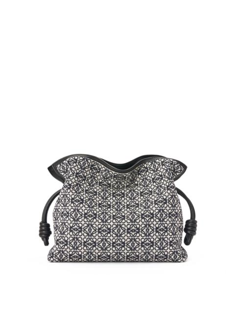 Loewe Flamenco clutch in Anagram jacquard and calfskin