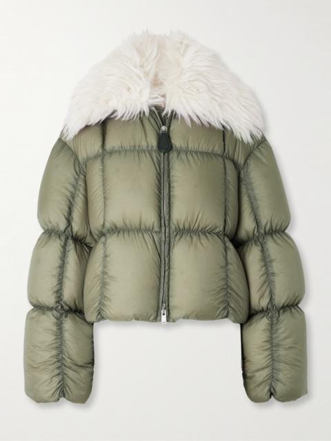 Jil Sander Plush-trimmed Padded Quilted Shell Jacket