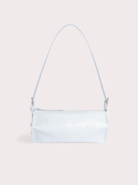 BY FAR Karo White Embossed Patent Leather
