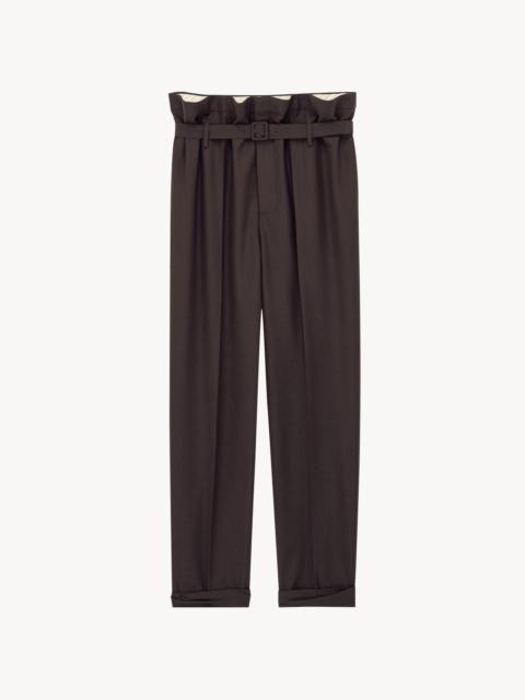 SAINT LAURENT PAPERBAG PANTS IN WOOL AND MOHAIR