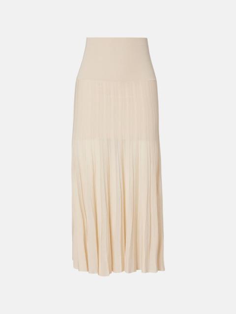 Isabel Marant Ezra pleated semi-sheer crêpe skirt