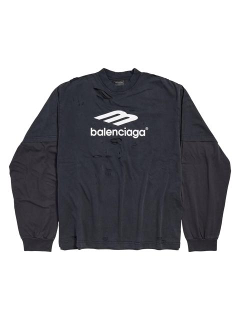 BALENCIAGA Men's 3B Sport Icon Layered T-Shirt Medium Fit - Black
