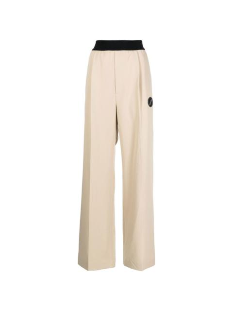 high-waisted pleat-detail trousers