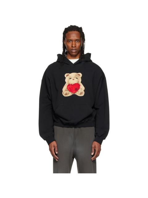 We11done Black Heart Teddy Hoodie