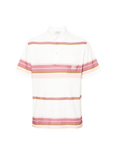 Pegaso-motif cotton polo shirt