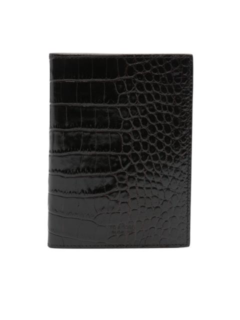 TOM FORD crocodile-effect leather wallet