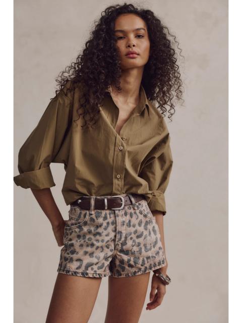 FREE PEOPLE We The Free Now Or Never Printed Denim Shorts