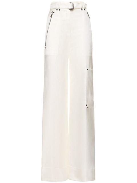 LVR Exclusive satin high rise wide pants