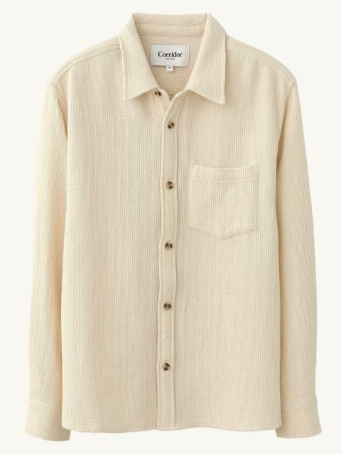 Corridor PIGMENT DYED WAFFLE LS - NATURAL