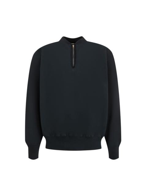 A.PRESSE VINTAGE HALF ZIP RIB COLLAR SWEATSHIRT
