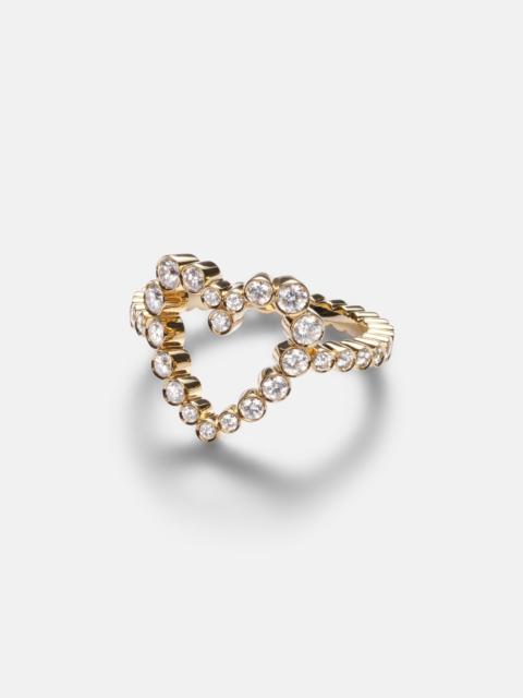 SOPHIE BILLE BRAHE Ensemble Coeur 18kt gold ring with diamonds