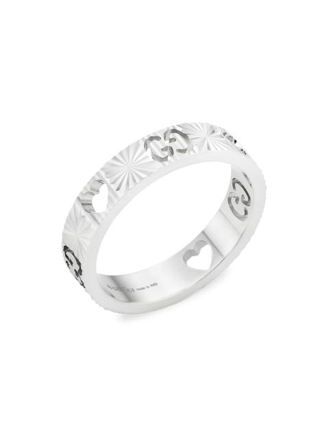 GUCCI Women's Icon 18K White Gold Star Ring - White Gold