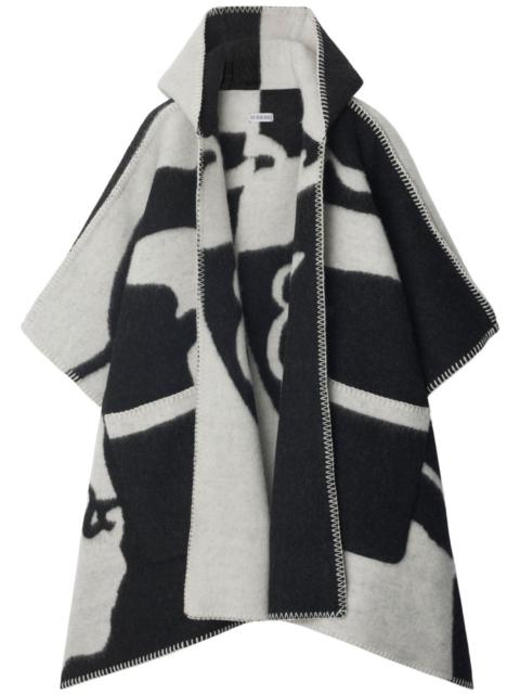 Burberry logo hooded poncho