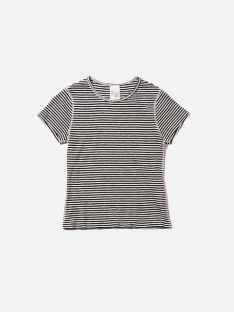 Nudie Jeans Eve Striped Slub T-Shirt Ecru/Black