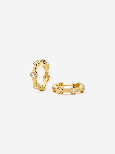 MISSOMA 18ct Gold-Plated Lucy Williams Tennis Small Hoop Earrings