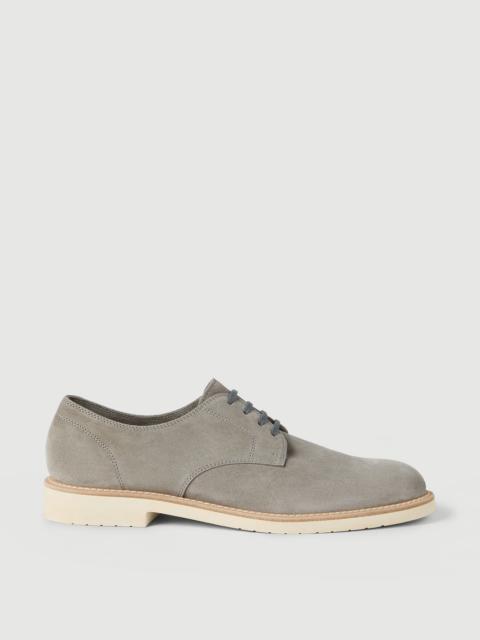 Brunello Cucinelli Reversed calfskin lightweight Derbys