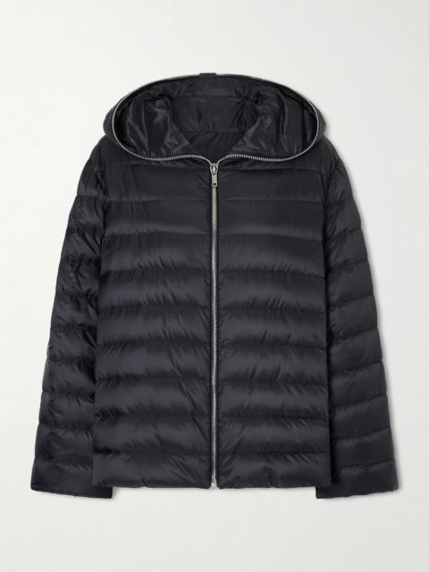 Rick Owens + Moncler hooded quilted shell down jacket Black