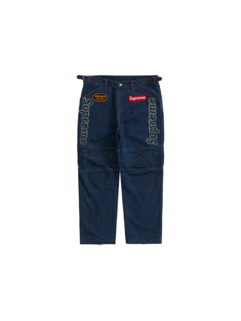 Supreme Supreme Vanson Leathers Cordura Denim Racing Pant Blue