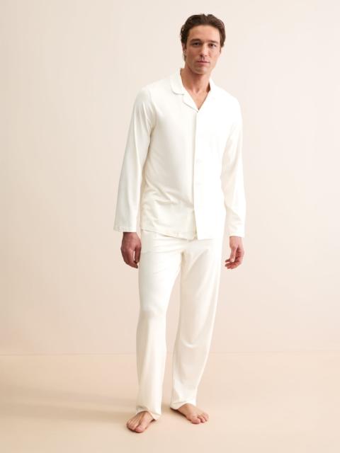 Derek Rose Men's Pajamas Basel Micro Modal Stretch Vanilla