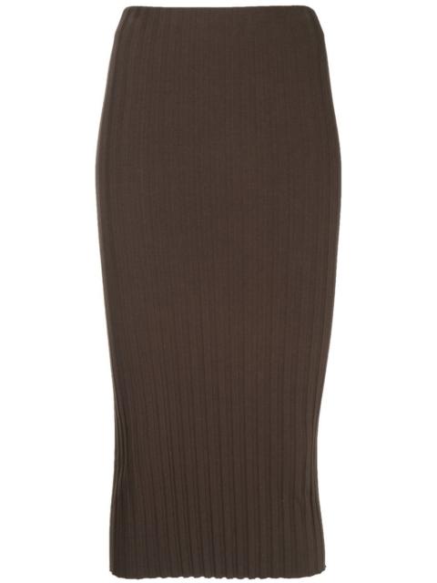 COTTONCITIZEN Capri ribbed midi skirt