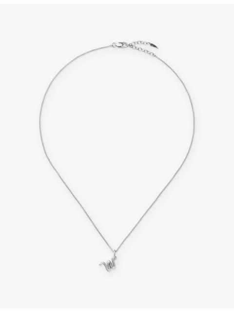 MISSOMA Curly Molten Mini Initial W Silver-Plated Sterling-Silver Necklace