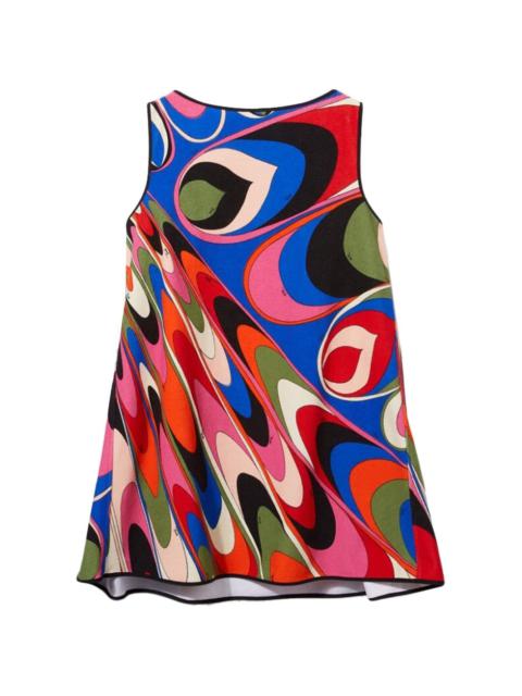 Onde Goccia-print mini dress