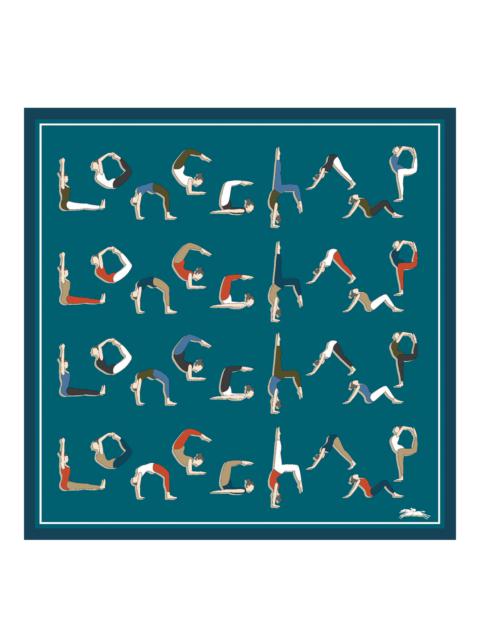 Longchamp Yoga Silk scarf 50 Peacock - Silk