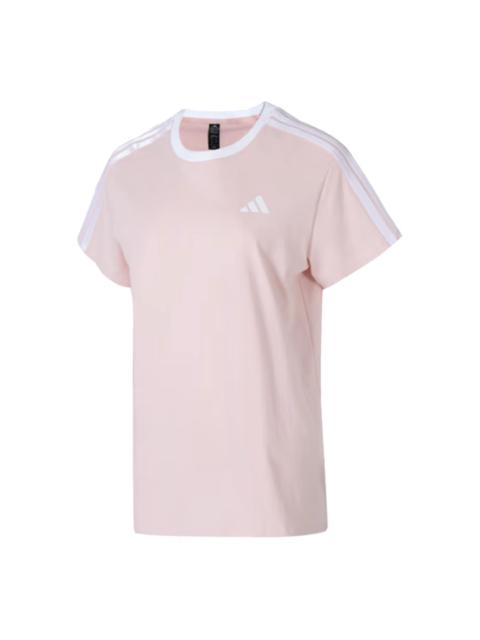 adidas (WMNS) adidas Boyfriend T-Shirt 'Pink White' JY7614