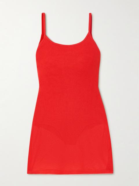 JACQUEMUS Roupao Stretch-mesh Mini Dress