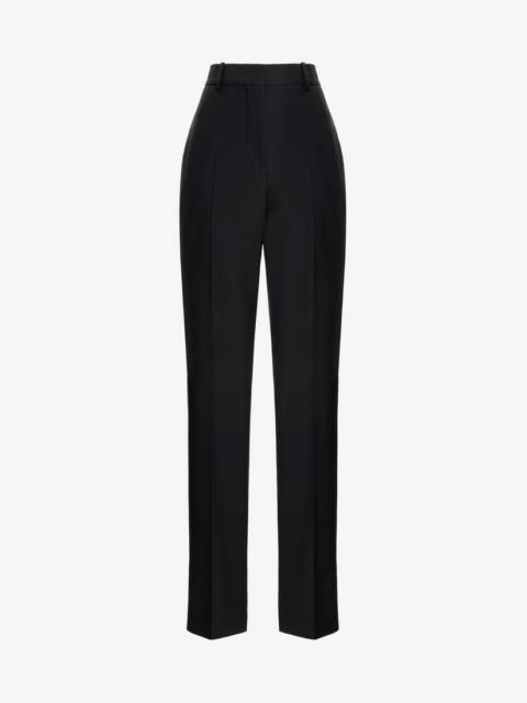 Women's High-waisted Tailored Trousers in Black