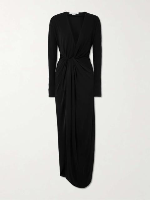 ワンピース DRIES VAN NOTEN BLACK WOOL-BLEND DRESS WITH DRAPE Dries Van Noten Black wool-blend dress with drape | REVERSIBLE