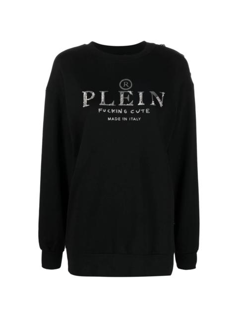 PHILIPP PLEIN logo-print crew-neck sweatshirt