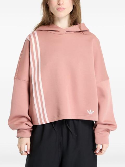 adidas placed stripes hoodie