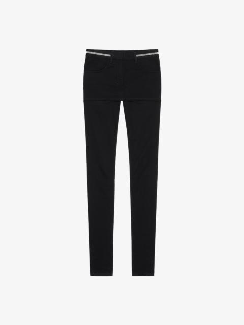 Givenchy SLIM FIT JEANS IN DENIM WITH SKIRT EFFECT YOKE