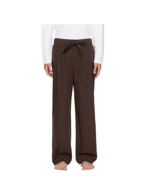 TEKLA Brown Poplin Pyjama Pants