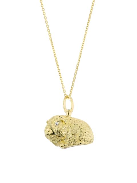 ROBERTO COIN Women's Tiny Treasures 18K Yellow Gold & 0.02 TCW Diamond Guinea Pig Pendant Necklace - Yellow Gold