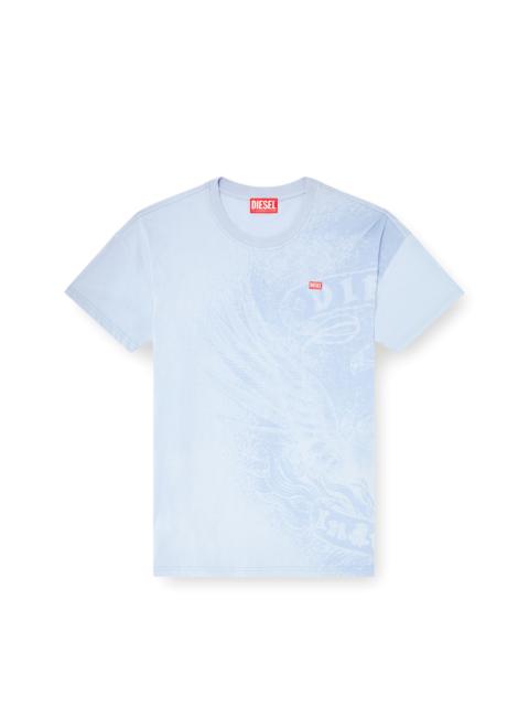 Diesel RELAXED T-SHIRT WITH PIGMENT PRINTS