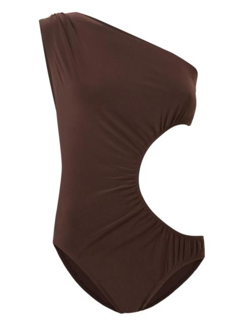 NORMA KAMALI Mio Sunburst one-shoulder cut-out swimsuit