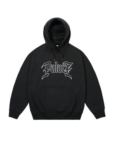PALACE LE SCRIPT HOOD BLACK
