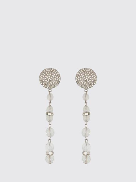 Alessandra Rich ALESSANDRA RICH Brass Earrings with Set Rhinestones