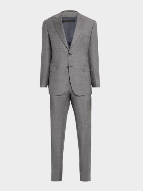 Brioni Men's Wool and Cashmere Sharkskin Two-Piece Suit