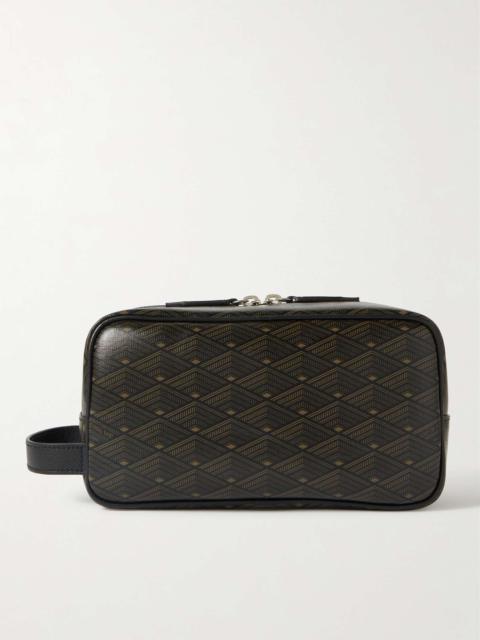 MÉTIER From Dusk Till Dawn Printed Leather-Trimmed Canvas Wash Bag